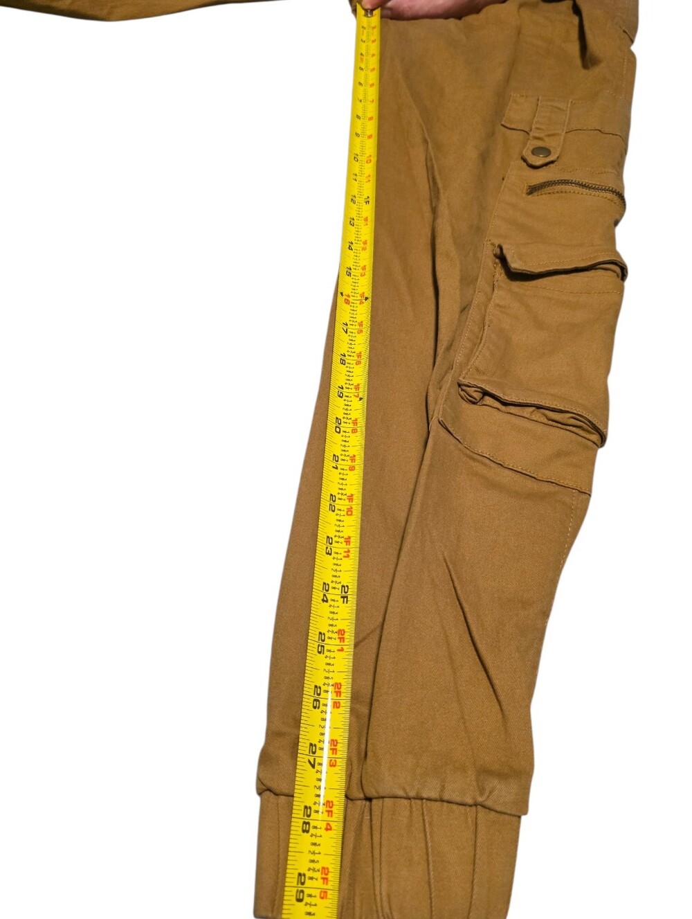 American Bazi Camel Toned Y2k Khaki Cargo Joggers Size Small EUC - Picture 5 of 8